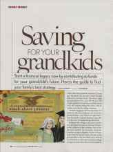 Better Homes & Gardens February 2006 Magazine Article: Saving FOR YOUR grandkids