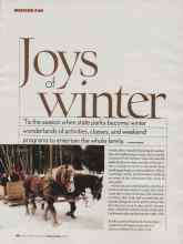 Better Homes & Gardens February 2006 Magazine Article: Joys of winter