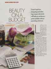 Better Homes & Gardens March 2006 Magazine Article: BEAUTY ON A BUDGET