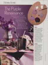 Better Homes & Gardens March 2006 Magazine Article: The Purple Renaissance