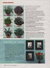 Better Homes & Gardens April 2006 Magazine Article: SUCCULENT ARTISTRY
