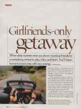 Better Homes & Gardens May 2006 Magazine Article: Girlfriends-only getaway