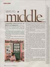 Better Homes & Gardens May 2006 Magazine Article: SIDES-TO-middle