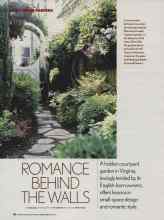 Better Homes & Gardens June 2006 Magazine Article: ROMANCE BEHIND THE WALLS