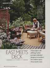 Better Homes & Gardens June 2006 Magazine Article: EAST MEETS DECK