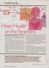 Better Homes & Gardens June 2006 Magazine Article: Heart Health On the Periphery