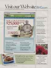 Better Homes & Gardens July 2006 Magazine Article: YOU COULD WIN $25,000 GUARANTEED CASH