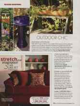 Better Homes & Gardens July 2006 Magazine Article: OUTDOOR CHIC