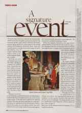 Better Homes & Gardens July 2006 Magazine Article: A signature event