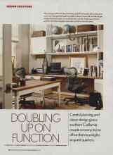 Better Homes & Gardens August 2006 Magazine Article: DOUBLING UP ON FUNCTION