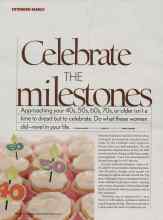 Better Homes & Gardens August 2006 Magazine Article: Celebrate THE milestones