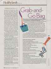Better Homes & Gardens August 2006 Magazine Article: Grab-and-Go Bag