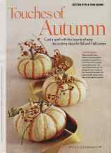 Better Homes & Gardens October 2006 Magazine Article: Touches of Autumn Spirited!