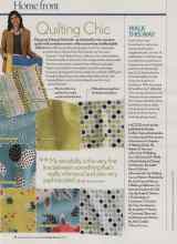 Better Homes & Gardens October 2006 Magazine Article: Quilting Chic