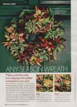Better Homes & Gardens October 2006 Magazine Article: ANY-SEASON WREATH