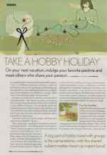 Better Homes & Gardens October 2006 Magazine Article: TAKE A HOBBY HOLIDAY