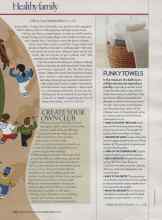 Better Homes & Gardens October 2006 Magazine Article: FUNKY TOWELS