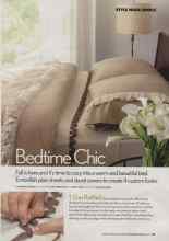 Better Homes & Gardens November 2006 Magazine Article: Bedtime Chic