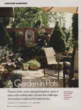 Better Homes & Gardens November 2006 Magazine Article: A Garden in Pots