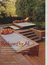 Better Homes & Gardens November 2006 Magazine Article: Backyard for All