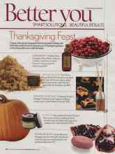 Better Homes & Gardens November 2006 Magazine Article: Thanksgiving Feast