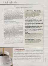 Better Homes & Gardens November 2006 Magazine Article: COFFEE BREAK