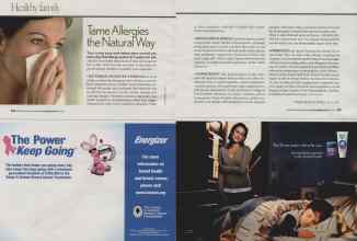 Better Homes & Gardens November 2006 Magazine Article: Tame Allergies the Natural Way