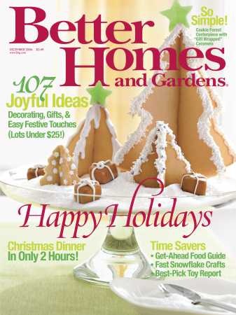 Better Homes & Gardens December 2006 Magazine Cover