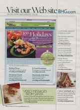 Better Homes & Gardens December 2006 Magazine Article: 100 DAYS of Holidays