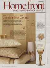 Better Homes & Gardens December 2006 Magazine Article: Go for the Gold