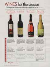 Better Homes & Gardens December 2006 Magazine Article: WINES for the season