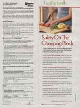 Better Homes & Gardens December 2006 Magazine Article: Safety On The Chopping Block