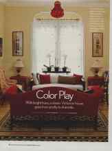 Better Homes & Gardens January 2007 Magazine Article: Color Play