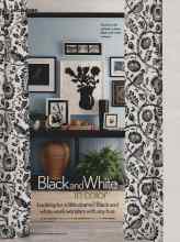 Better Homes & Gardens January 2007 Magazine Article: Black and White in color