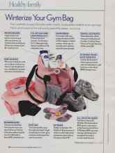 Better Homes & Gardens January 2007 Magazine Article: Winterize Your Gym Bag