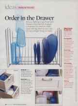 Better Homes & Gardens February 2007 Magazine Article: Order in the Drawer