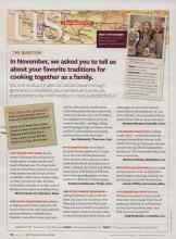 Better Homes & Gardens March 2007 Magazine Article: In November, we asked you to tell us about your favorite traditions for cooking together as a family