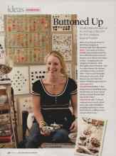 Better Homes & Gardens March 2007 Magazine Article: Buttoned Up