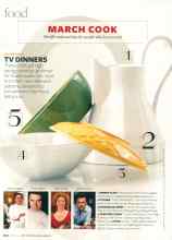 Better Homes & Gardens March 2007 Magazine Article: TV DINNERS