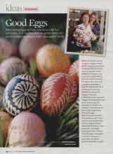 Better Homes & Gardens April 2007 Magazine Article: Good Eggs