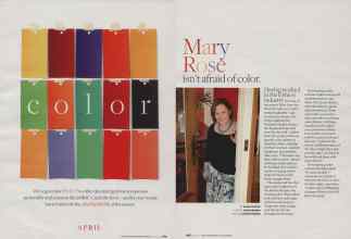 Better Homes & Gardens April 2007 Magazine Article: Mary Rose isn't afraid of color
