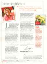 Better Homes & Gardens May 2007 Magazine Article: Between friends