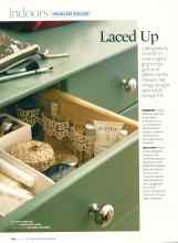 Better Homes & Gardens May 2007 Magazine Article: Laced Up