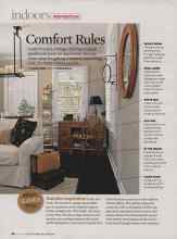 Better Homes & Gardens July 2007 Magazine Article: Comfort Rules
