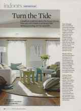 Better Homes & Gardens August 2007 Magazine Article: Turn the Tide