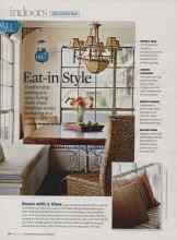 Better Homes & Gardens August 2007 Magazine Article: Eat-in Style