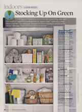 Better Homes & Gardens August 2007 Magazine Article: Stocking Up On Green