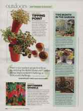 Better Homes & Gardens September 2007 Magazine Article: THIS MONTH IN THE GARDEN