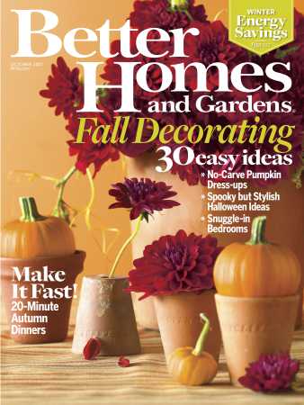 Better Homes & Gardens October 2007 Magazine Cover