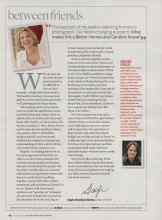 Better Homes & Gardens October 2007 Magazine Article: Between friends